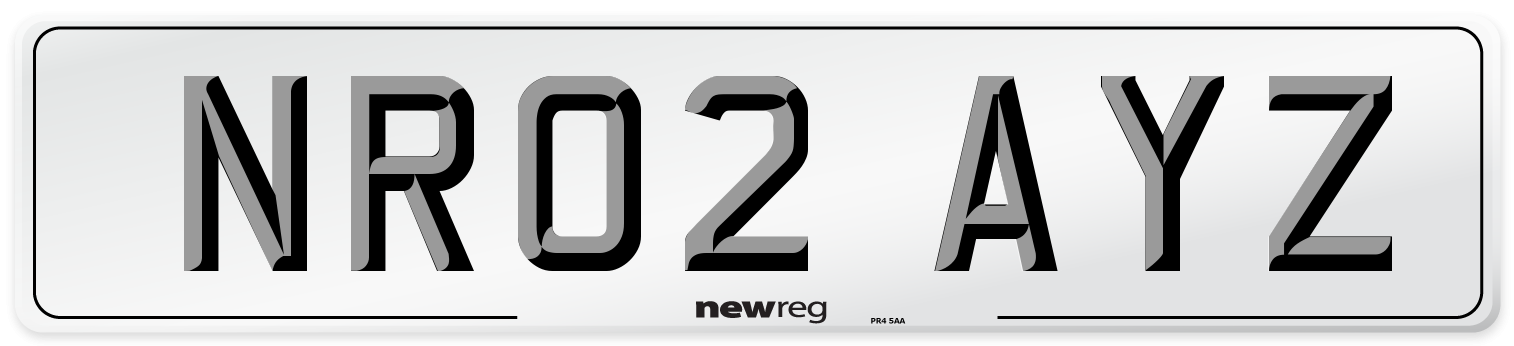 NR02 AYZ Number Plate from New Reg